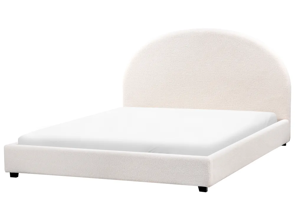 Bed Boucle VAUCLUSE 160 x 200 cm (EU King Size) Off-White_977233
