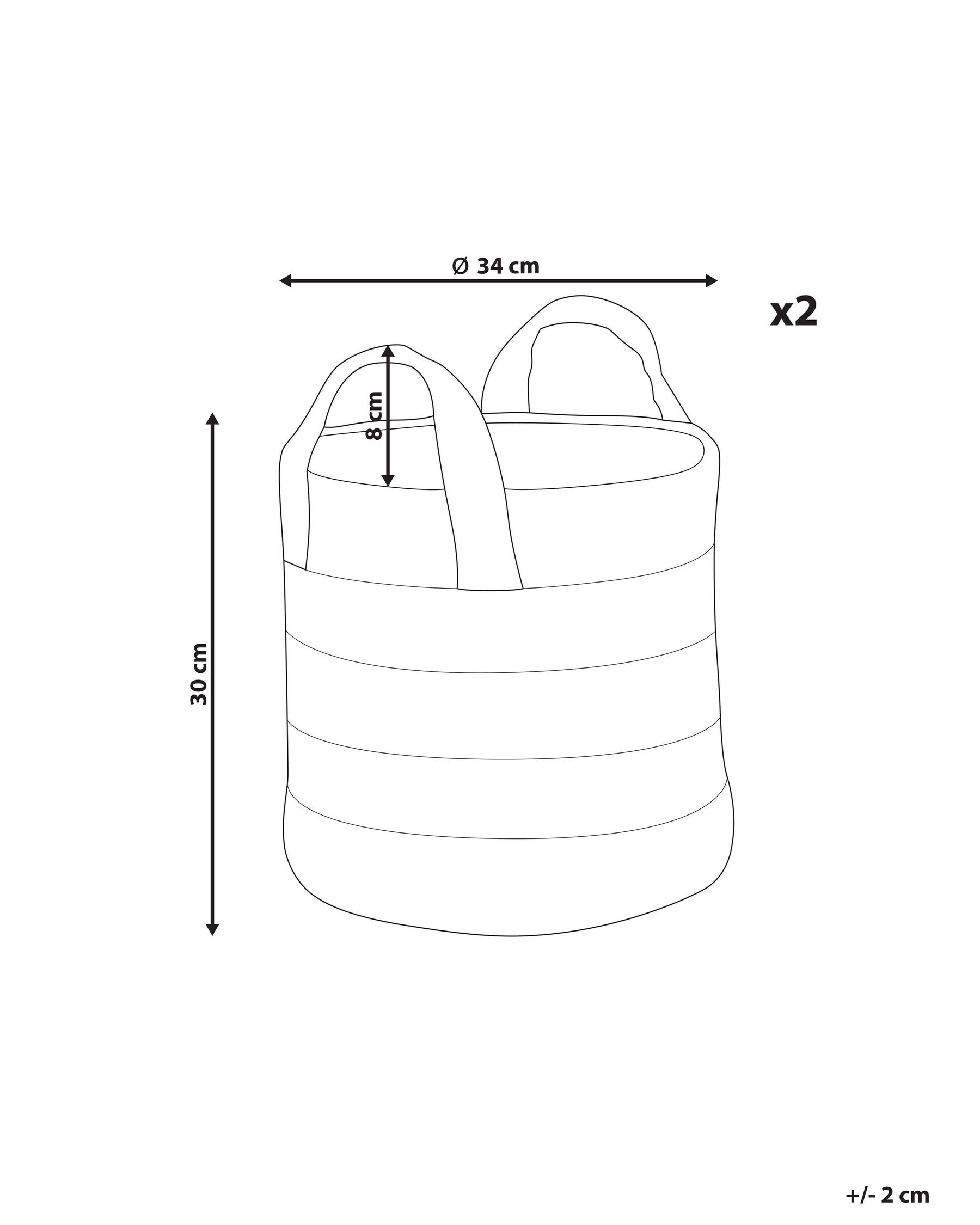 Set of 2 Baskets GEREDE Jute Natural_840215