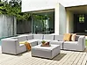 Ulkokulmasohva ja rahi 7-istuttava AREZZO modulaarinen Vaaleanharmaa Oikea