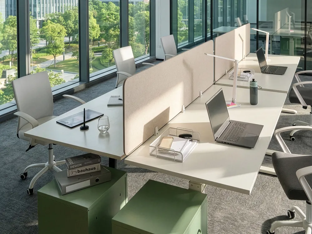 Desk Screen Beige SPLIT Various Sizes