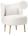 Fåtölj OTSBY II med kudde Bouclé Off-White