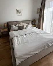 Ottoman Bed BAJONNA Velvet Beige 180 x 200 cm (EU Super King)_921384