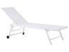 Sun Lounger PORTOFINO Reclining Metal White