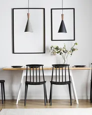 Set of 2 Dining Chairs VENTNOR Black_707158
