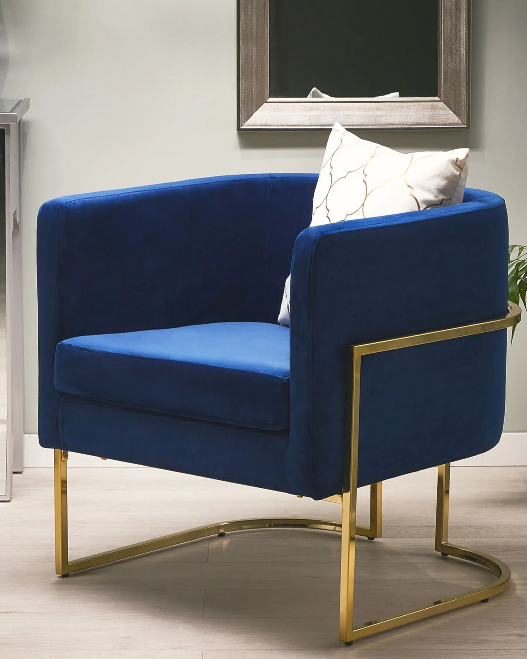 Armchair SIRKKA Velvet Dark Blue_761659
