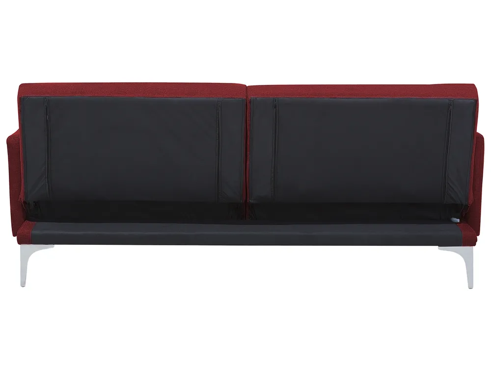 Sofa Bed 3 Seater LUCAN Fabric Dark Red_768312