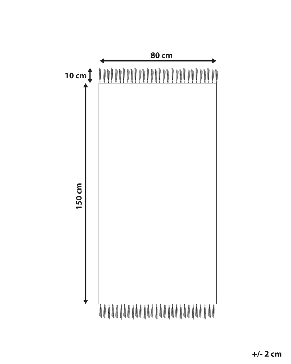 Matta BITLIS Ljusbeige 80 x 150 cm Bomull_837603