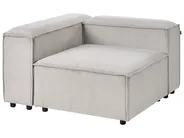 Modular Corner Sofa 2 Seater ARDAL with Ottoman Corduroy Taupe Left Hand_1011066
