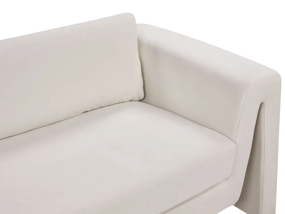 Sofa 3 Seater MAUNU Velvet Light Beige_895155