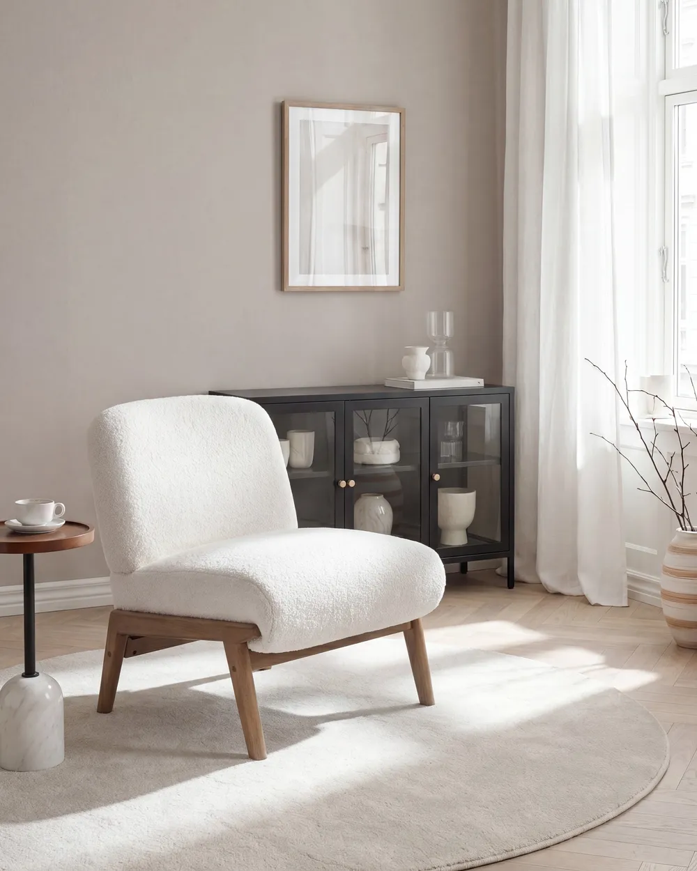 Armchair NIVA Boucle Off-White