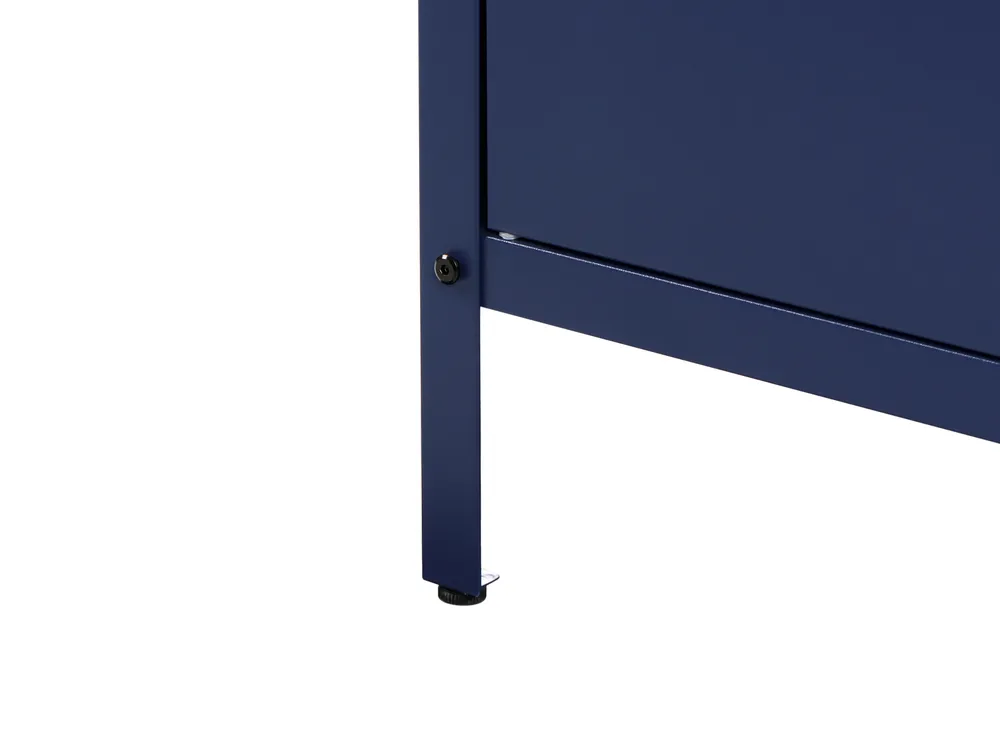 3 Piece Outdoor Kitchen Set with Sink VILAMA Blue Metal_974922