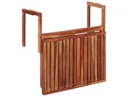 Balcony Table UDINE 70 cm 69 cm Acacia Wood Brown_810098
