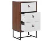 3 Drawer Chest NUEVA Dark Brown/ White_787518