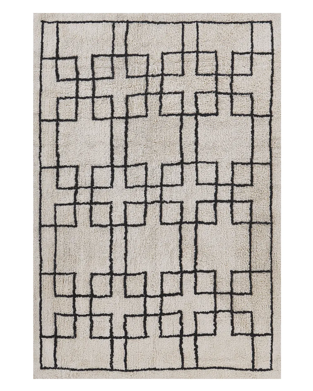 Rug TURHAL Beige 140 x 200 cm Cotton