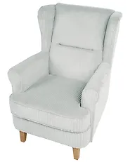 Wingback-tuoli ABSON Vakosametti Vaaleansininen_1186189
