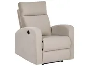 Electric Recliner Living Room Set 3 Seater VERDAL Velvet Beige_1081032