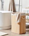 Laundry Basket KOMARI Bamboo Light Brown 72 L