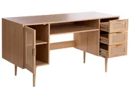 Home Office Desk RAFFRA 140 cm 60 cm Light Brown_1046828