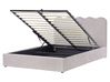 Ottoman Bed NANTERRE Chenille Taupe 160 x 200 cm (EU King Size)