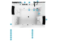 Hjørneboblebad med LED SALAMANCA 183 x 142 cm Hvit_782684
