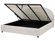 Ottoman Bed VAUCLUSE Fabric Light Beige 180 x 200 cm (EU Super King)_876638