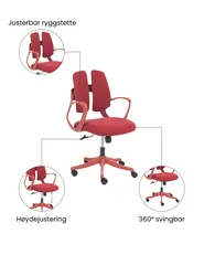 Kontorstol ORIVO Rød_1071025