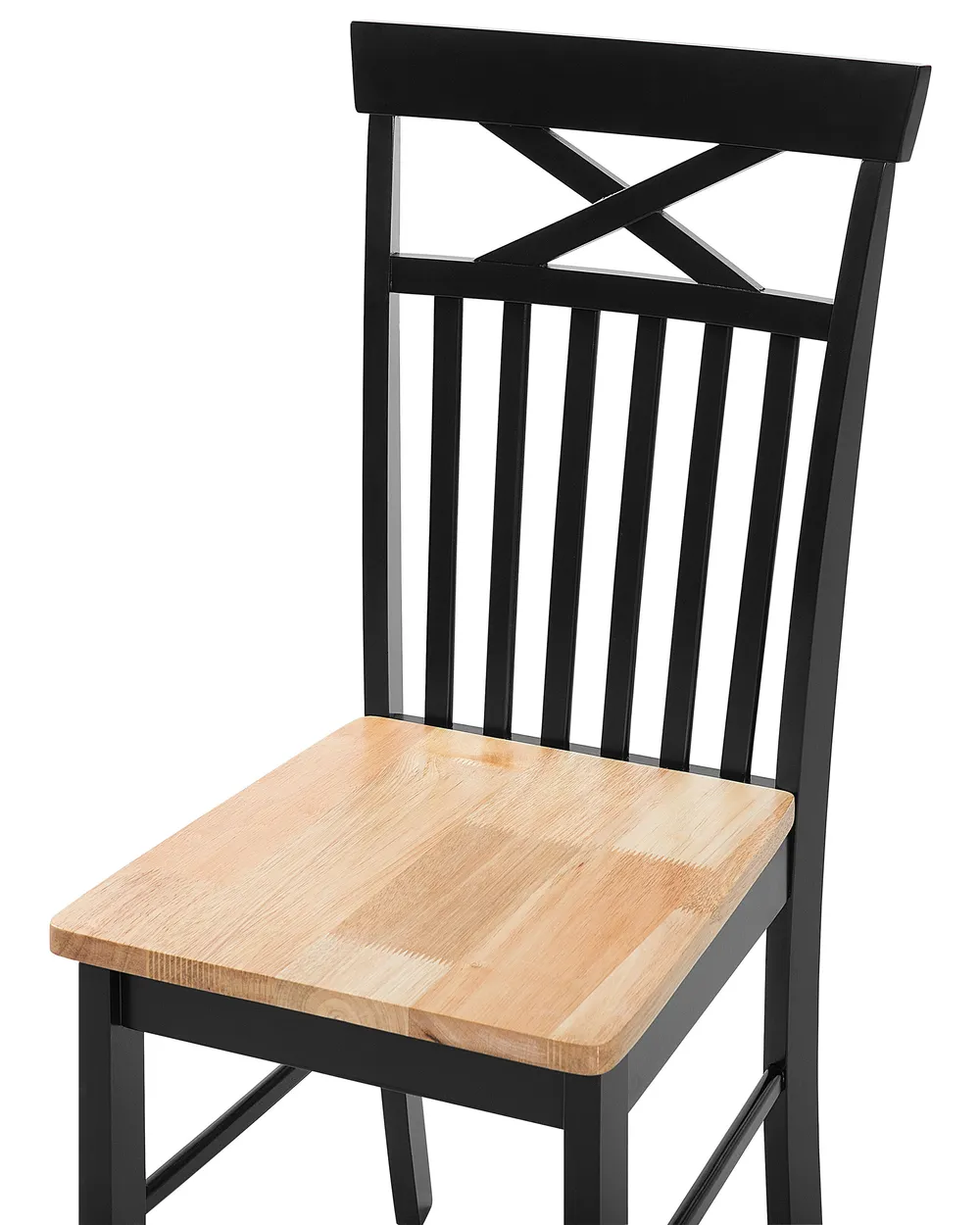 Set of 2 Dining Chairs HOUSTON Wood Black_745151