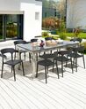 Set of 8 Dining Chairs GUBBIO Black