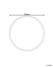 Wall Mirror CAZALIS 80 cm 80 cm Paulownia Wood Light Brown_1120768
