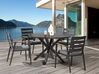 Garden Dining Table MALETTO 120 cm 120 cm Glass Black