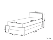 Säng med lamellram Furu ROYAN 90 x 200 cm Vit_925888