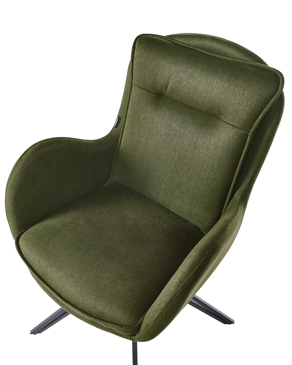 Set of 2 Dining Chairs Swivel AVELAR Fabric Dark Green_945709