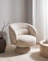 Swivel Armchair LIEKSA Light Beige