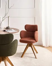 Dining Chair Swivel MARCY Boucle Orange_1020154