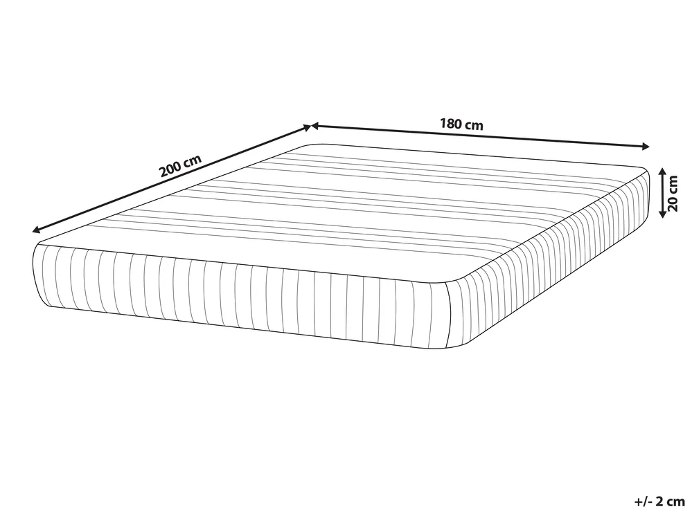 Lateksivaahtopatja LATEX AIR 7 PLUS H2/3 keskikova 180 x 200 cm_910097