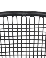 Set of 4 Garden Chairs with Cushions OZZERO Metal Black_1080100