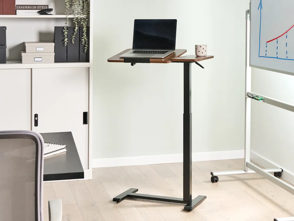 Manual Adjustable Laptop Stand SCHOLA 70 cm 40 cm Brown/ Black