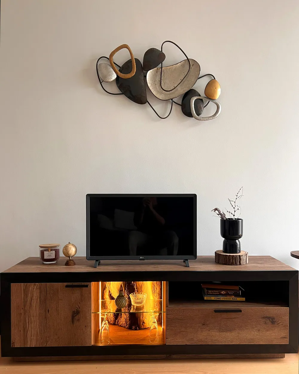 Wall Decor COBALT Metal 50 cm Brown_987797