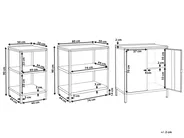 3 Piece Outdoor Kitchen Set VILAMA Green Metal_977051