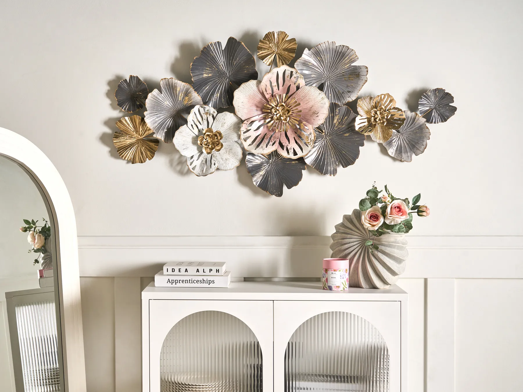 Wall Decor Flower MOLYBDENIUM Metal 60 cm Multicolour_1029943