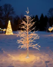 Outdoor Decoration LED SUONTEE 180 cm Christmas Tree White_1015351