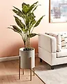 Elevated Plant Pot AUBRIETA 31 cm Metal Grey