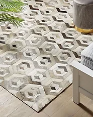 Matta TAVAK Beige 160 x 230 cm Läder_1183187
