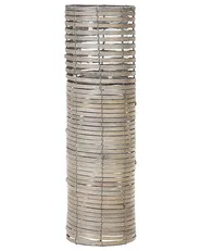 Set med 3 ljusstakar ROVARE 60/39/25 cm Poppelträ Grå_791674