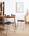 Set of 2 Dining Chairs HOBACK Metal Beige