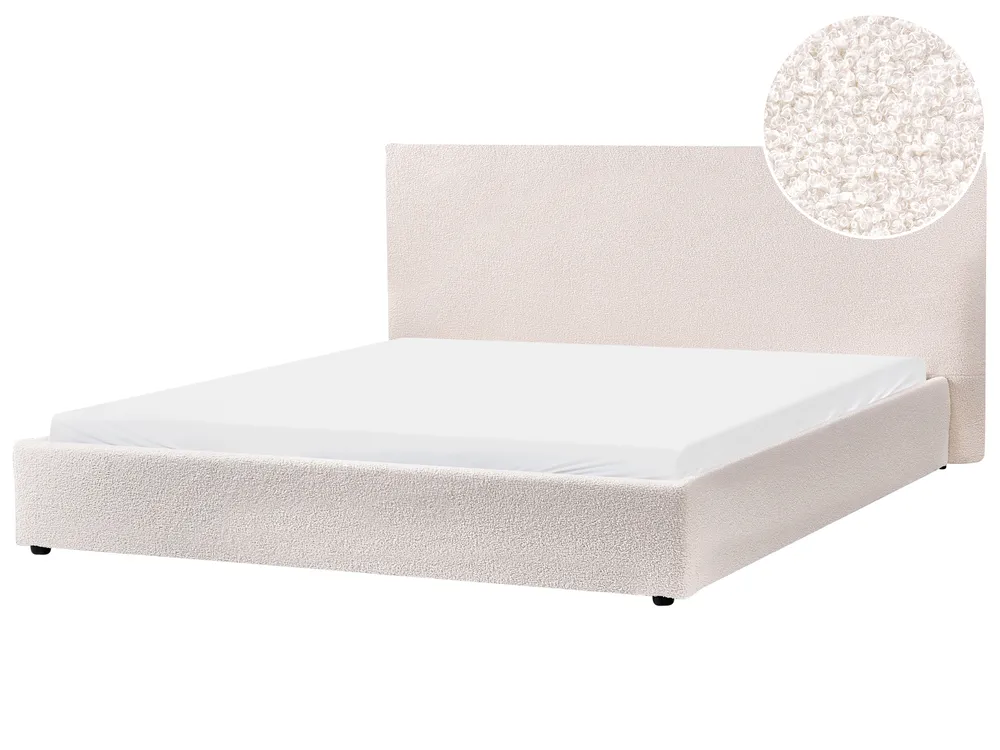Waterbed Boucle LAVAUR 180 x 200 cm (EU Super King) Off-White