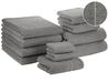 Set of 11 Towels ATAI Cotton Grey