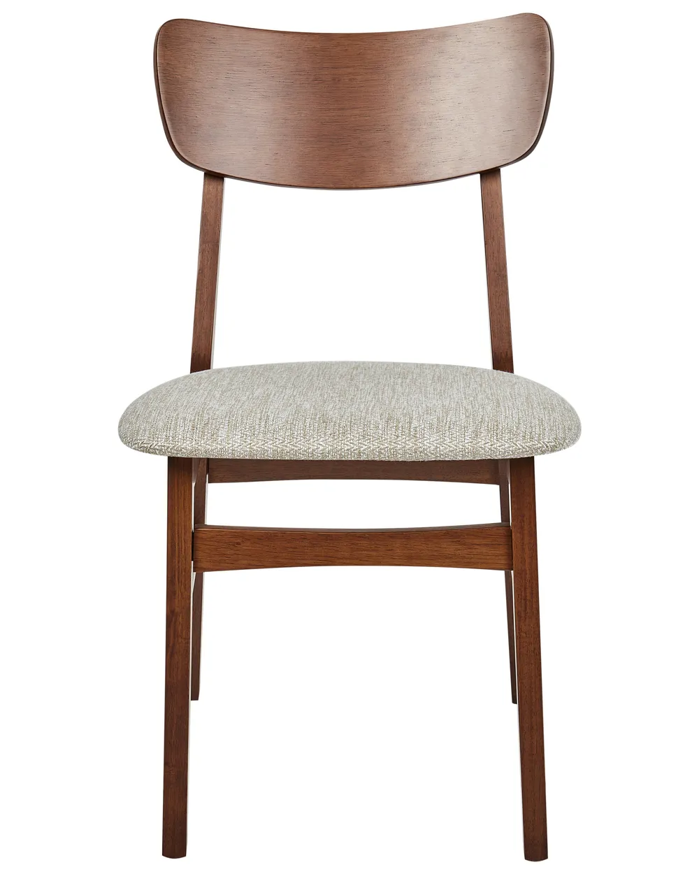 Set of 2 Dining Chairs ANOKA Wood Brown/ Beige_945289