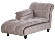Right-Hand Chaise Longue LORMONT Fabric Taupe_881712