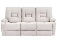 Soffgrupp med elektrisk reclinerfunktion 6-sits BERGEN med USB-port Sammet Ljusbeige_1064821